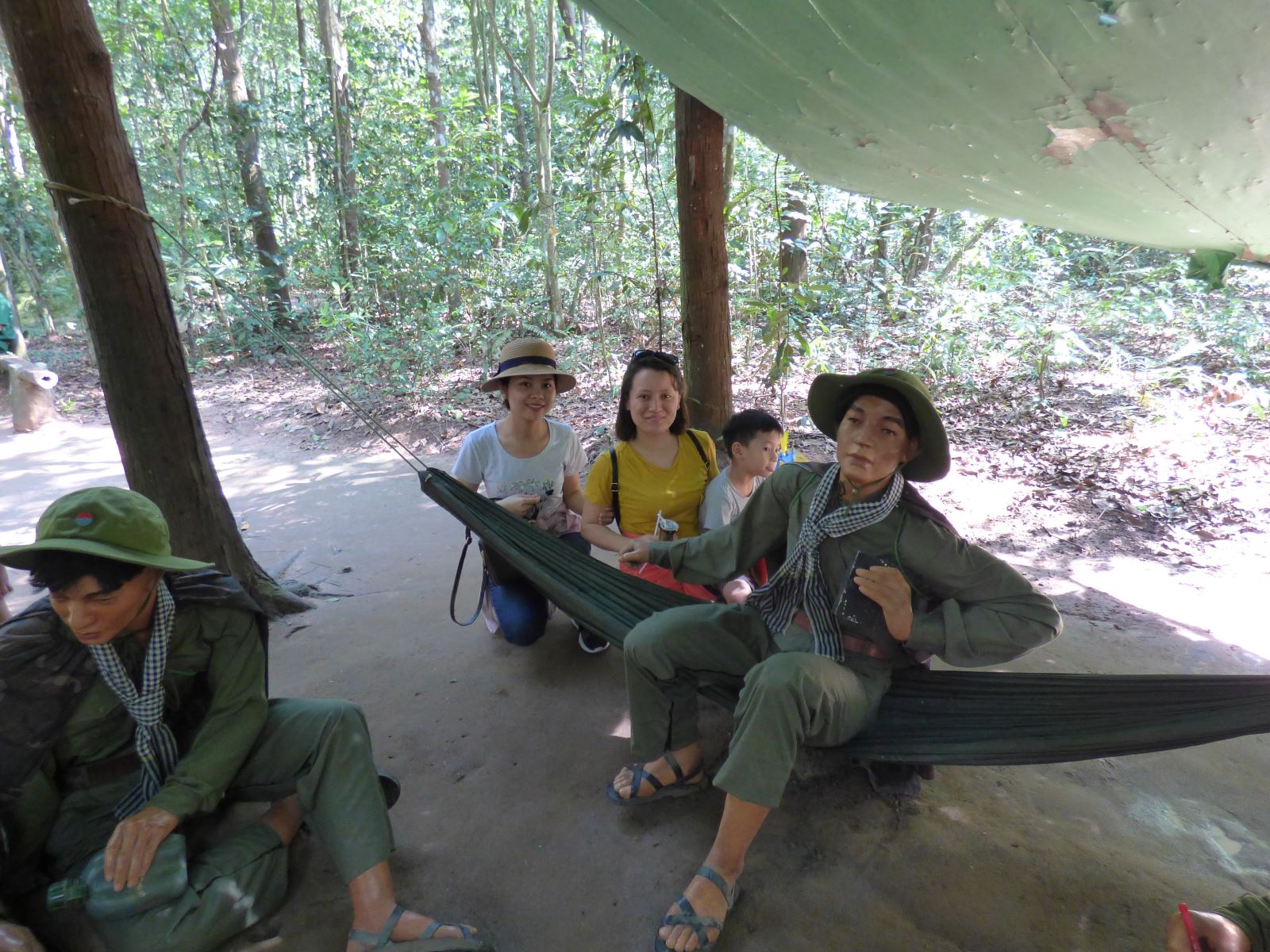 Family on Vietnam Beach Relax